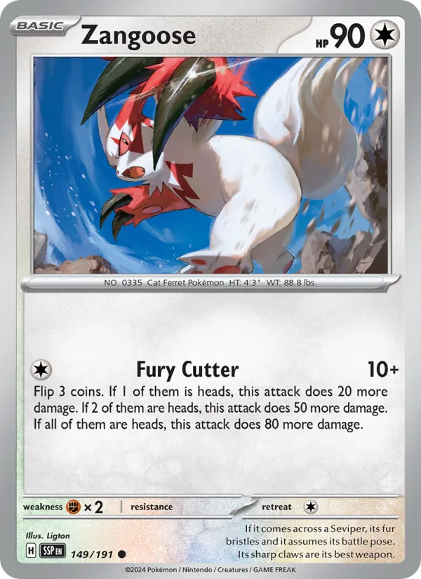 Zangoose · Surging Sparks 149/191