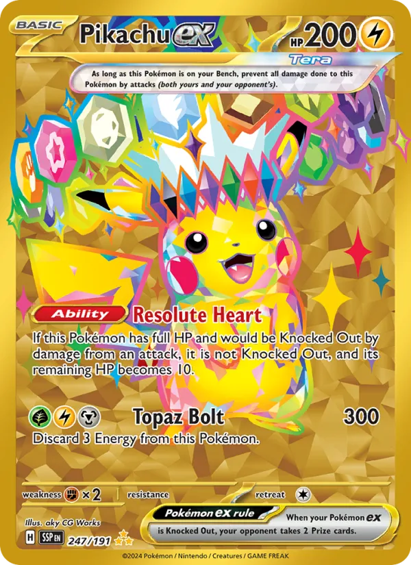 Pikachu ex · Surging Sparks 247/191