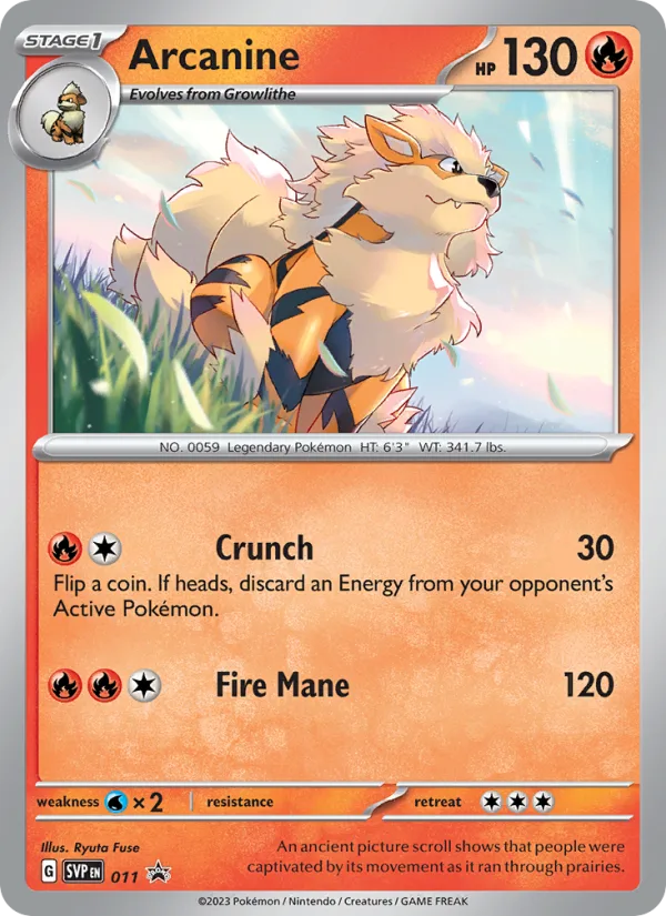 Arcanine · SVP Black Star Promos 011/225