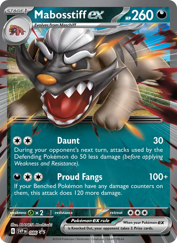 Mabosstiff ex · SVP Black Star Promos 086/225
