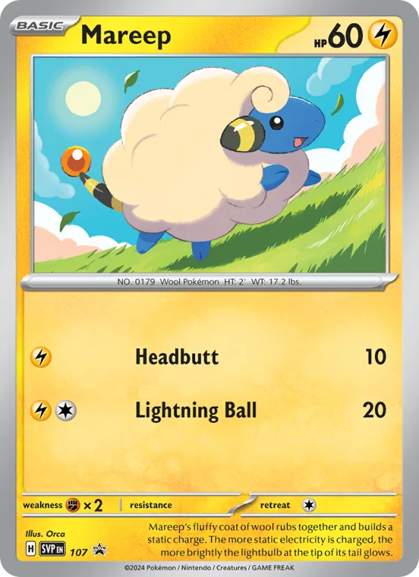Mareep · SVP Black Star Promos 107/225