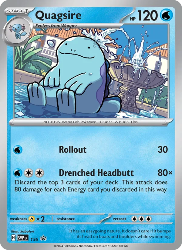Quagsire · SVP Black Star Promos 156/225