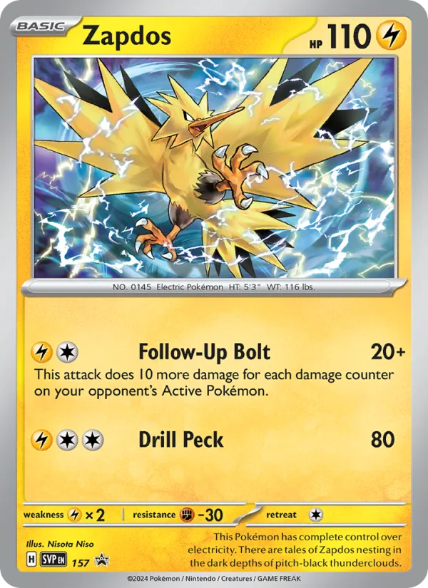 Zapdos · SVP Black Star Promos 157/225