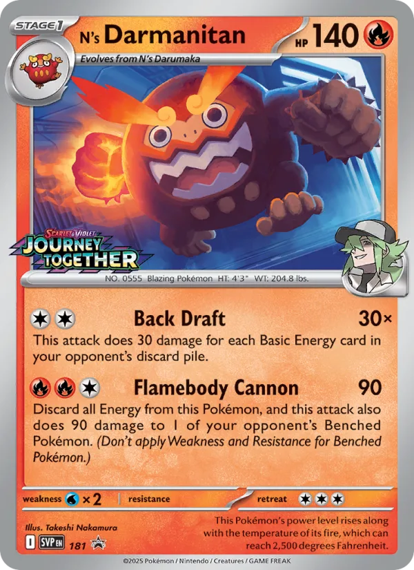 N's Darmanitan · SVP Black Star Promos 181/225