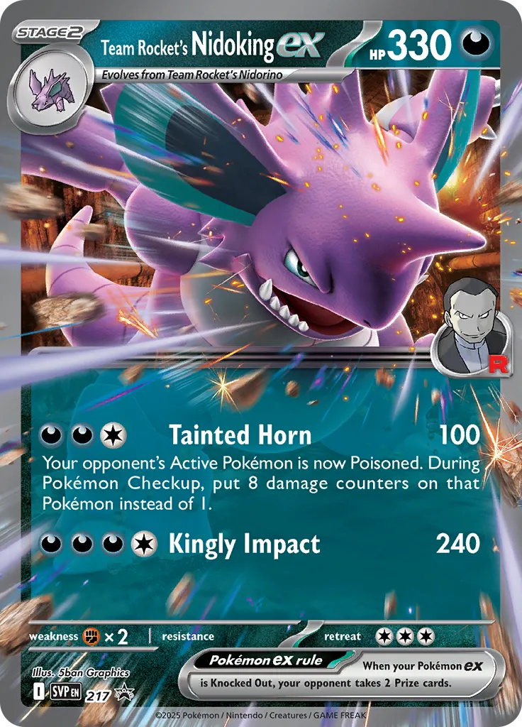 Team Rocket's Nidoking ex · SVP Black Star Promos 217/225