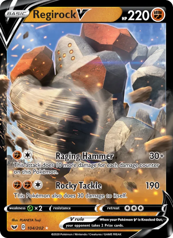 Regirock V · Sword & Shield 104/202