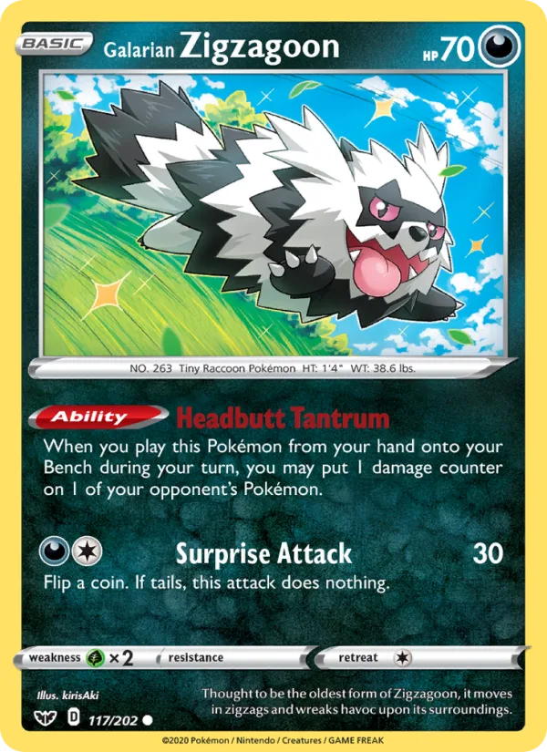 Galarian Zigzagoon · Sword & Shield 117/202