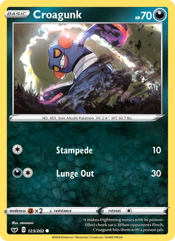 Croagunk · Sword & Shield 123/202