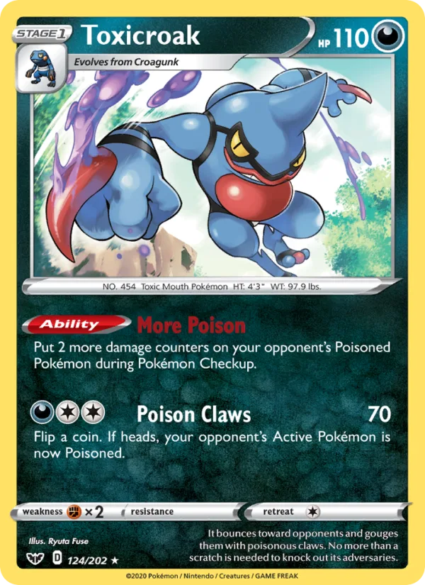 Toxicroak · Sword & Shield 124/202