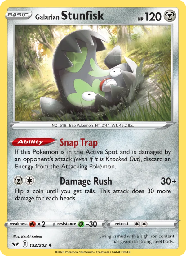 Galarian Stunfisk · Sword & Shield 132/202