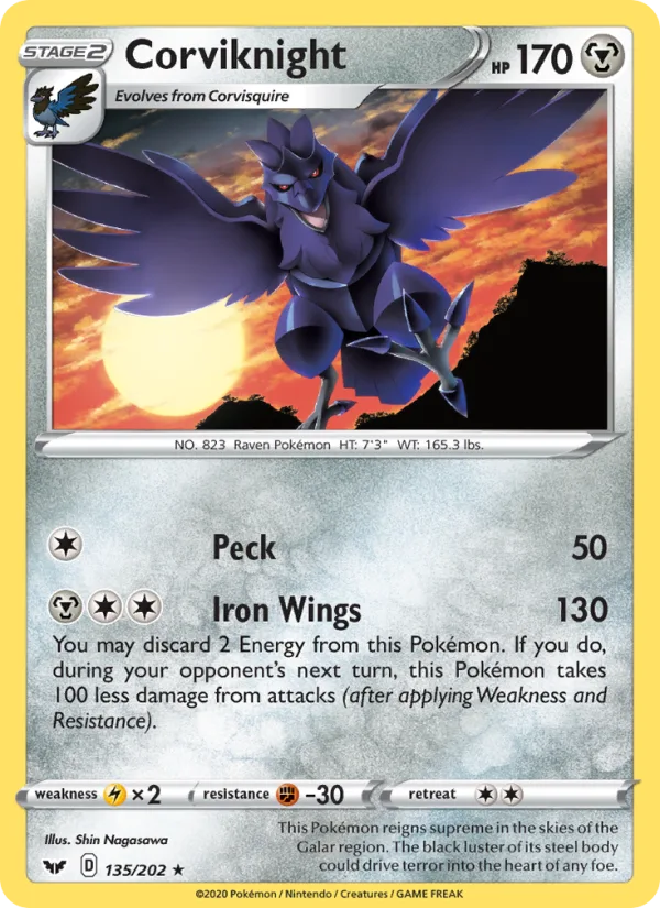 Corviknight · Sword & Shield 135/202