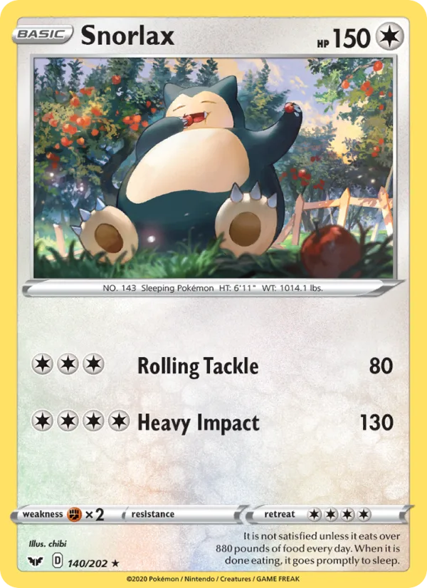 Snorlax · Sword & Shield 140/202