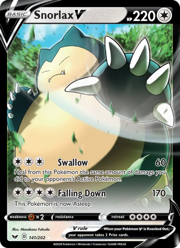 Snorlax V · Sword & Shield 141/202