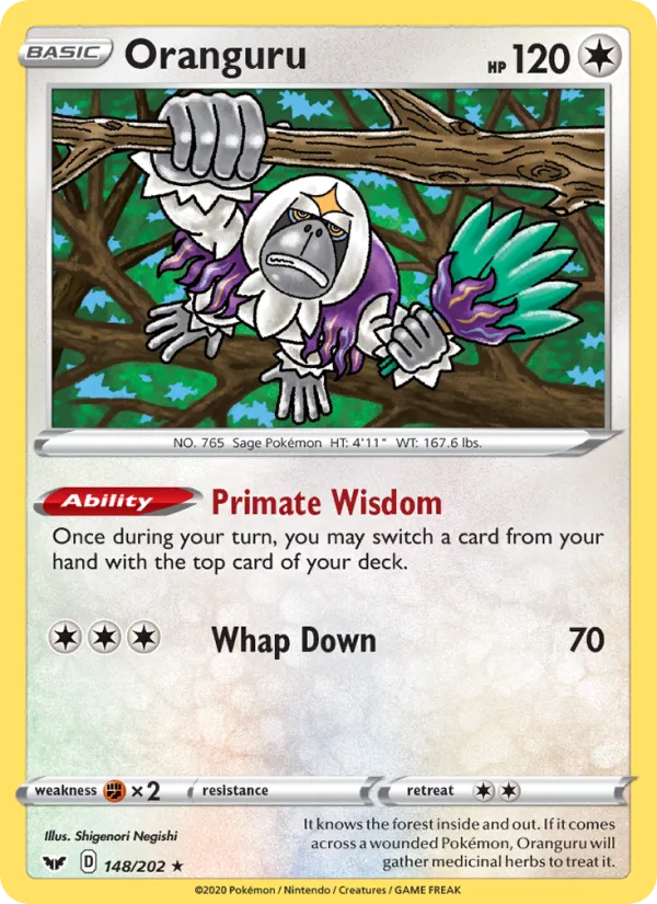 Oranguru · Sword & Shield 148/202