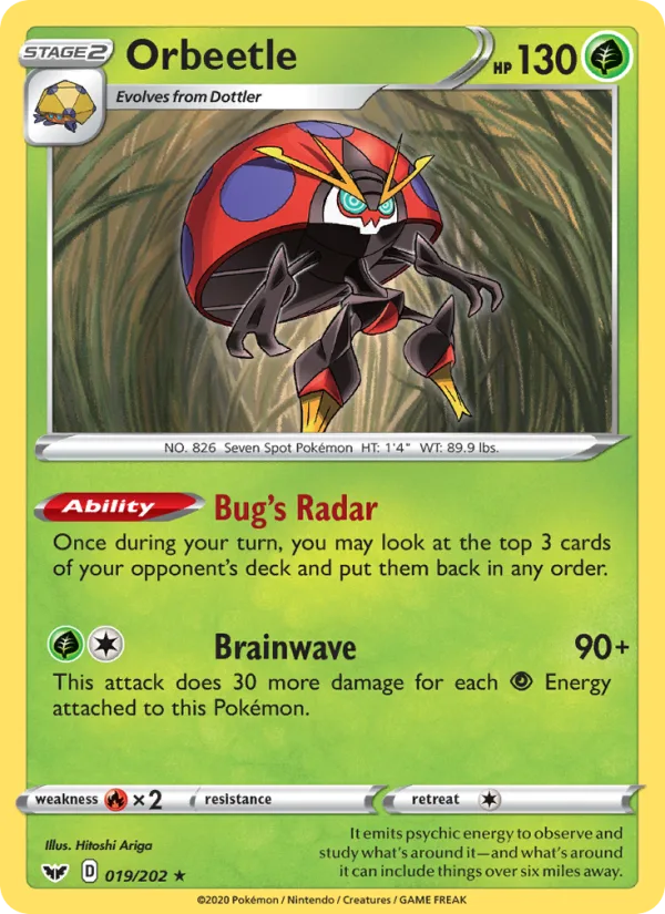 Orbeetle · Sword & Shield 19/202