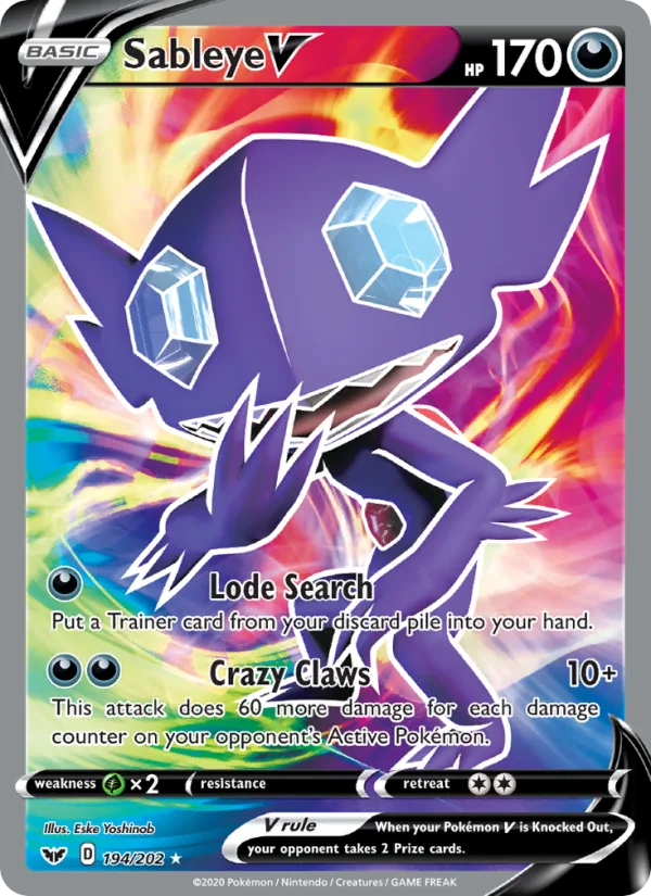 Sableye V · Sword & Shield 194/202