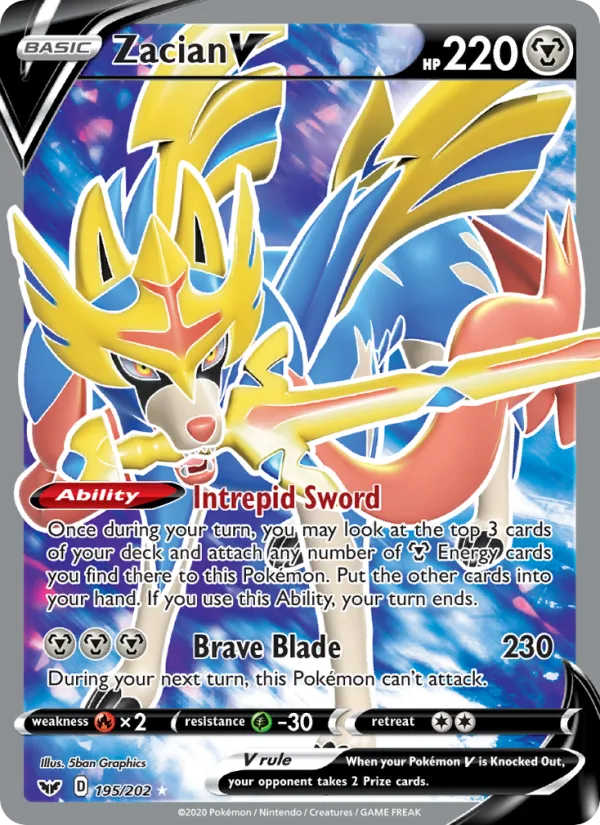 Zacian V · Sword & Shield 195/202