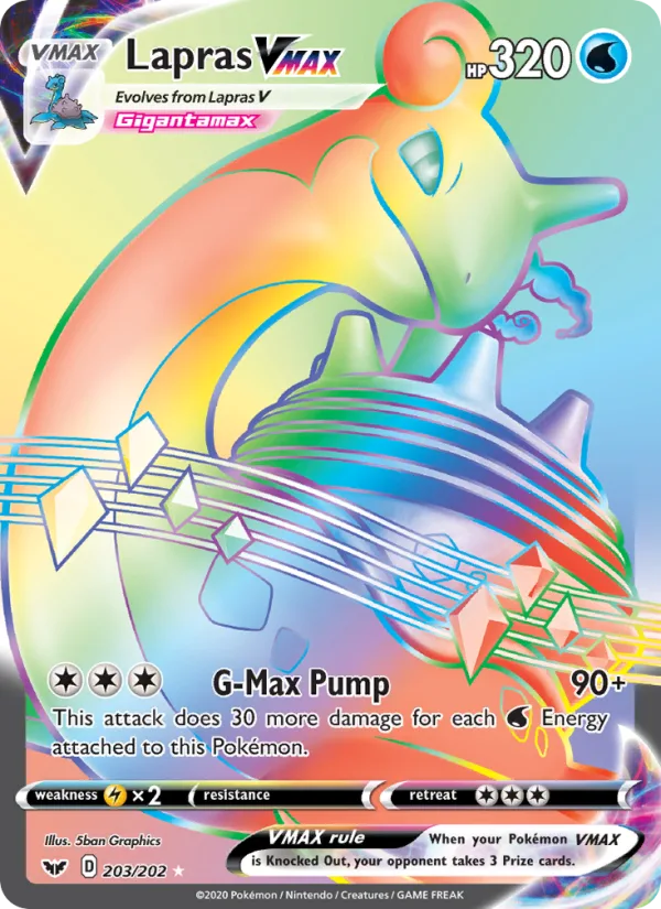 Lapras VMAX · Sword & Shield 203/202