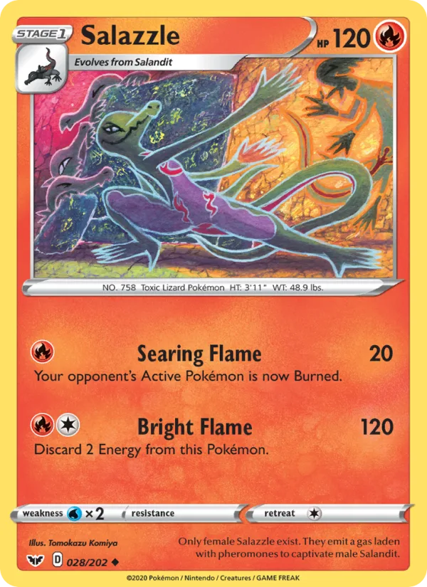 Salazzle · Sword & Shield 28/202