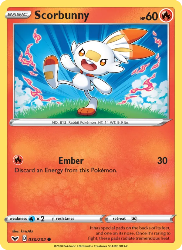 Scorbunny · Sword & Shield 30/202