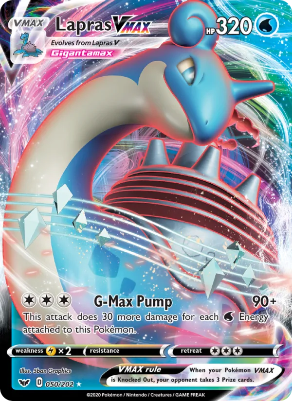 Lapras VMAX · Sword & Shield 50/202