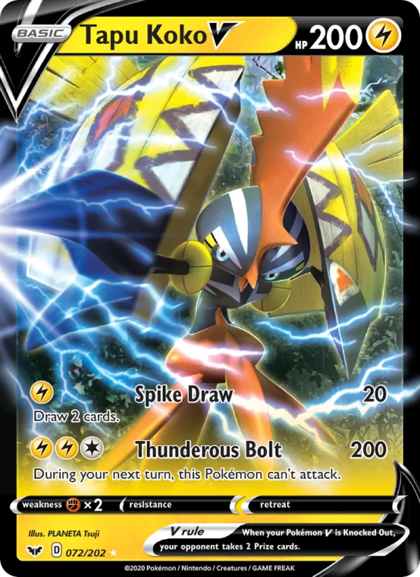 Tapu Koko V · Sword & Shield 72/202