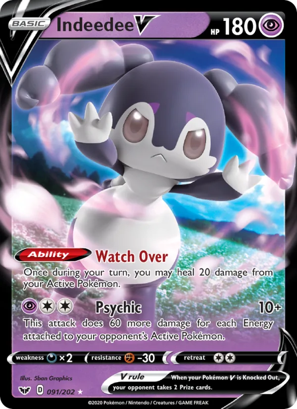 Indeedee V · Sword & Shield 91/202