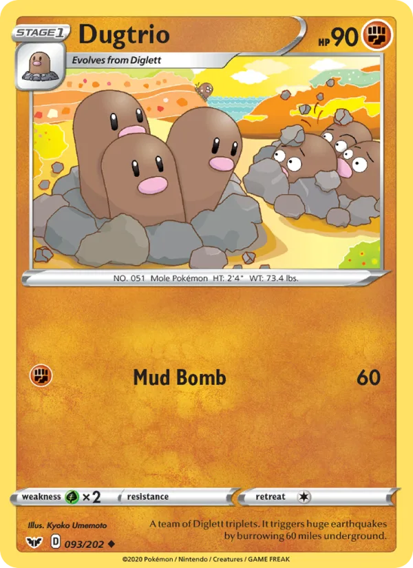Dugtrio · Sword & Shield 93/202