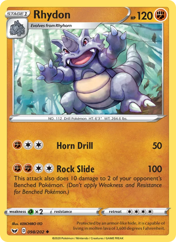 Rhydon · Sword & Shield 98/202