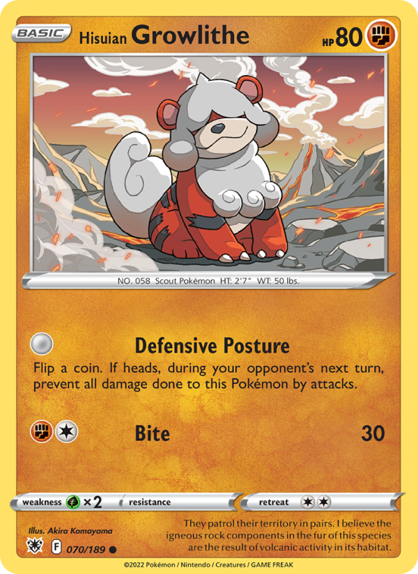 Hisuian Growlithe · Astral Radiance 070/189