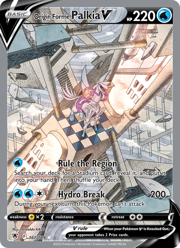 Origin Forme Palkia V · Astral Radiance 167/189