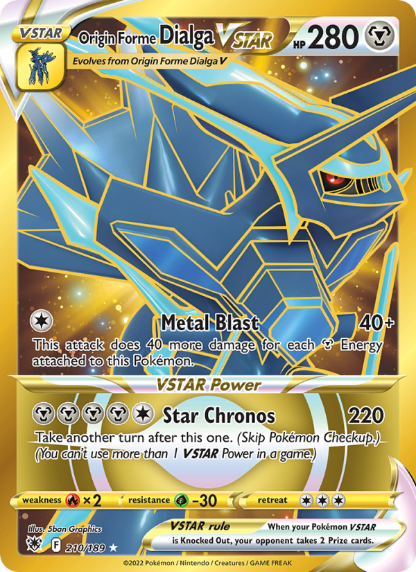 Origin Forme Dialga VSTAR · Astral Radiance 210/189
