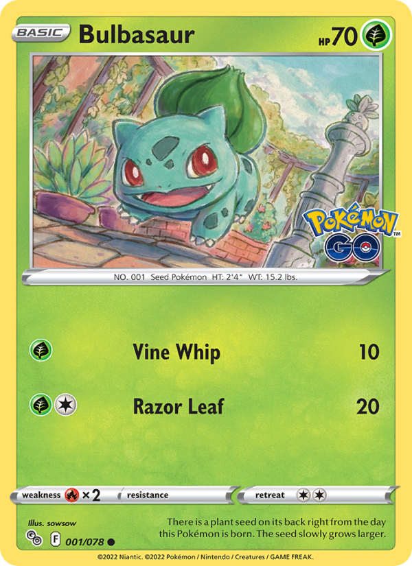 Bulbasaur · Pokémon GO 001/78