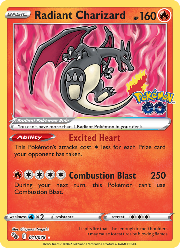 Radiant Charizard · Pokémon GO 011/78