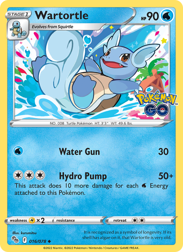 Wartortle · Pokémon GO 016/78