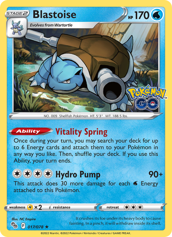 Blastoise · Pokémon GO 017/78
