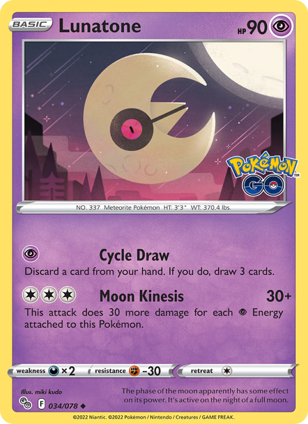 Lunatone · Pokémon GO 034/78