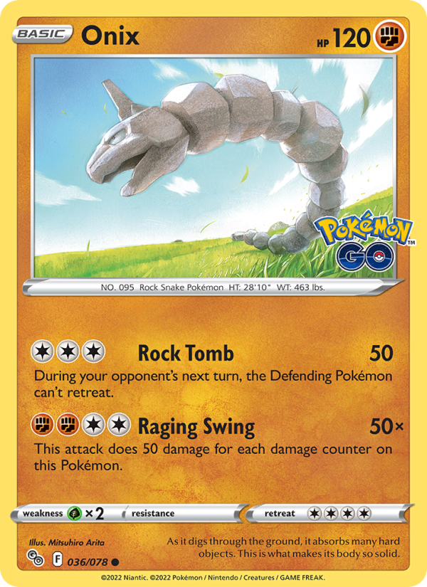 Onix · Pokémon GO 036/78