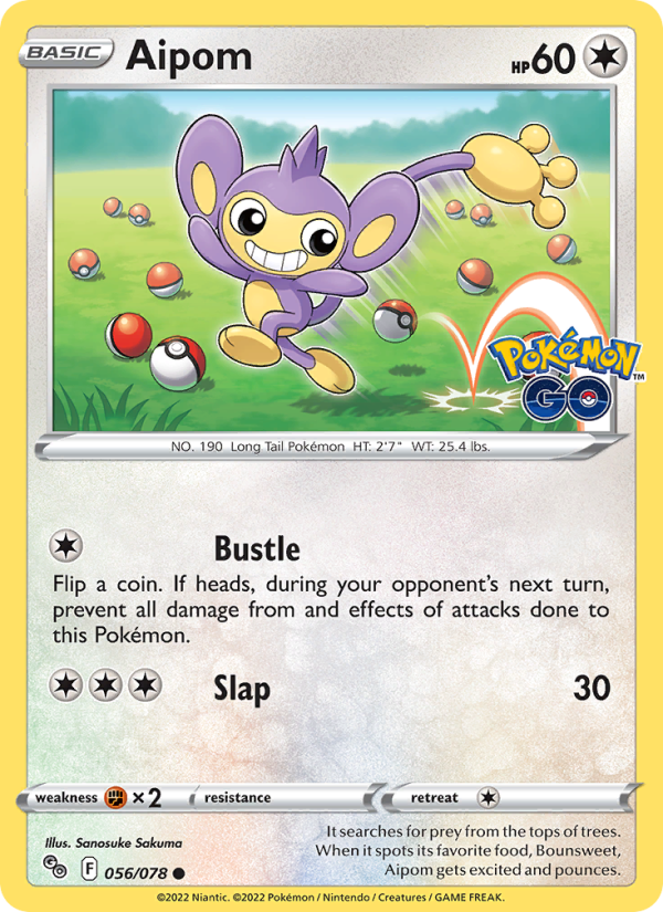 Aipom · Pokémon GO 056/78