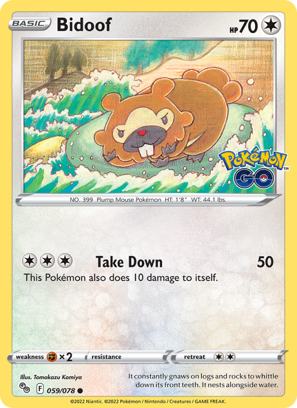 Bidoof · Pokémon GO 059/78