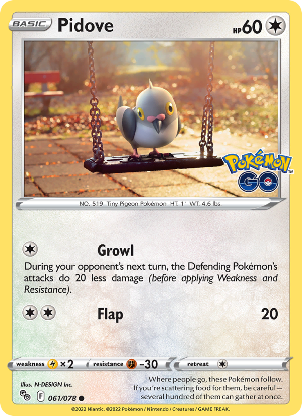 Pidove · Pokémon GO 061/78