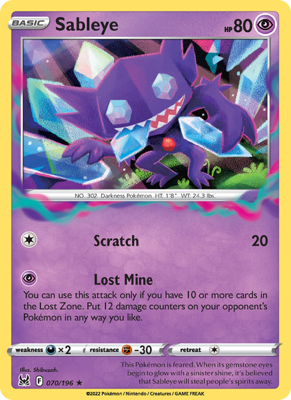 Sableye · Lost Origin 070/196