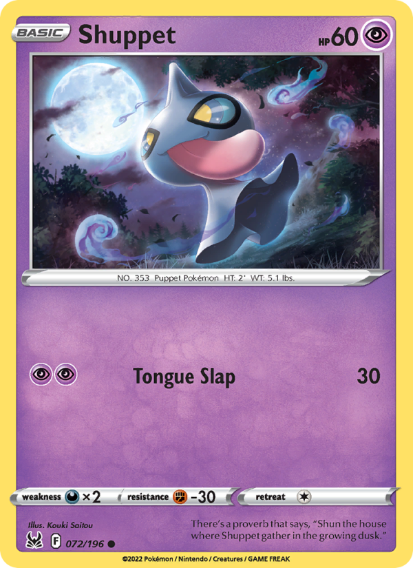 Shuppet · Lost Origin 072/196