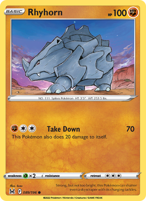 Rhyhorn · Lost Origin 089/196