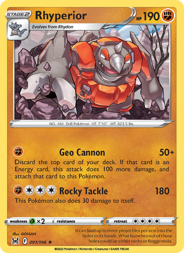 Rhyperior · Lost Origin 091/196