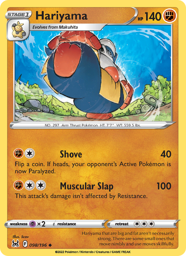 Hariyama · Lost Origin 098/196