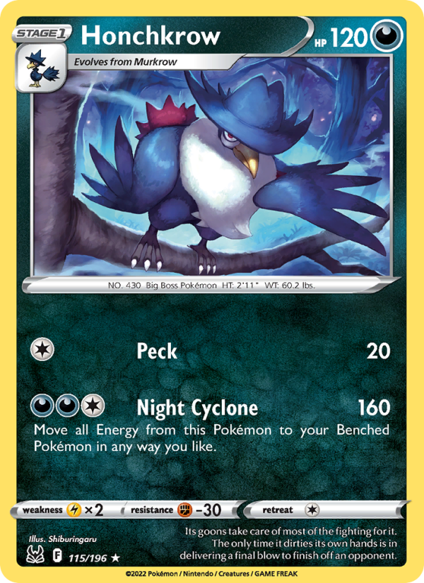 Honchkrow · Lost Origin 115/196