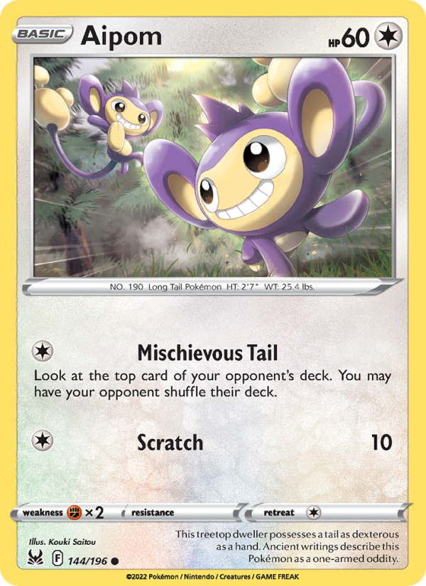 Aipom · Lost Origin 144/196