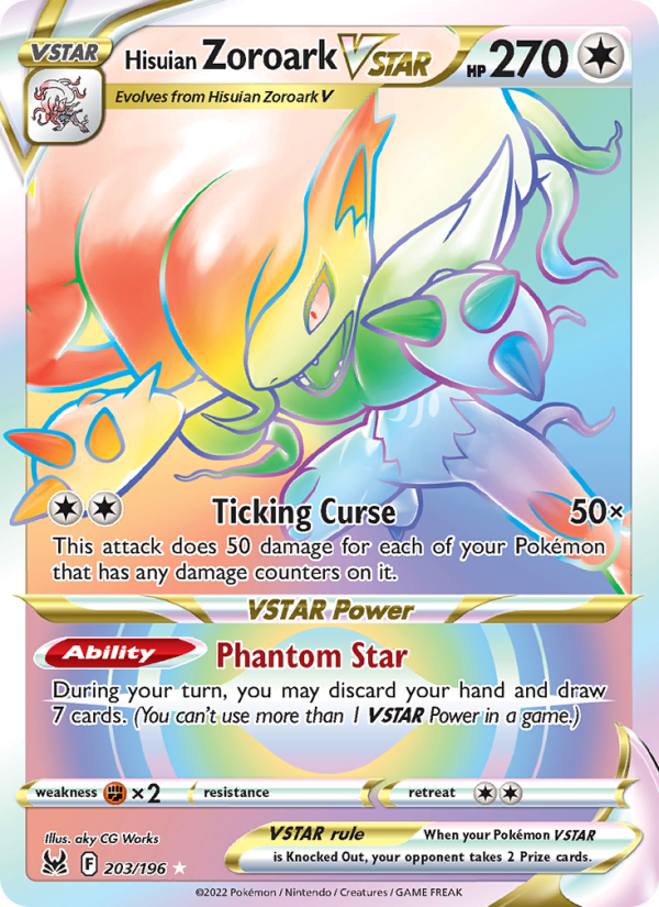 Hisuian Zoroark VSTAR · Lost Origin 203/196