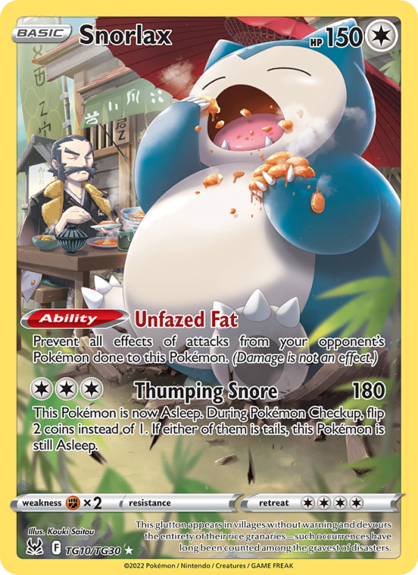 Snorlax · Lost Origin TG10/196